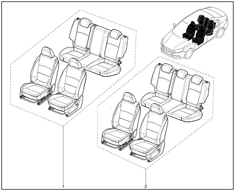 Комплект сидений