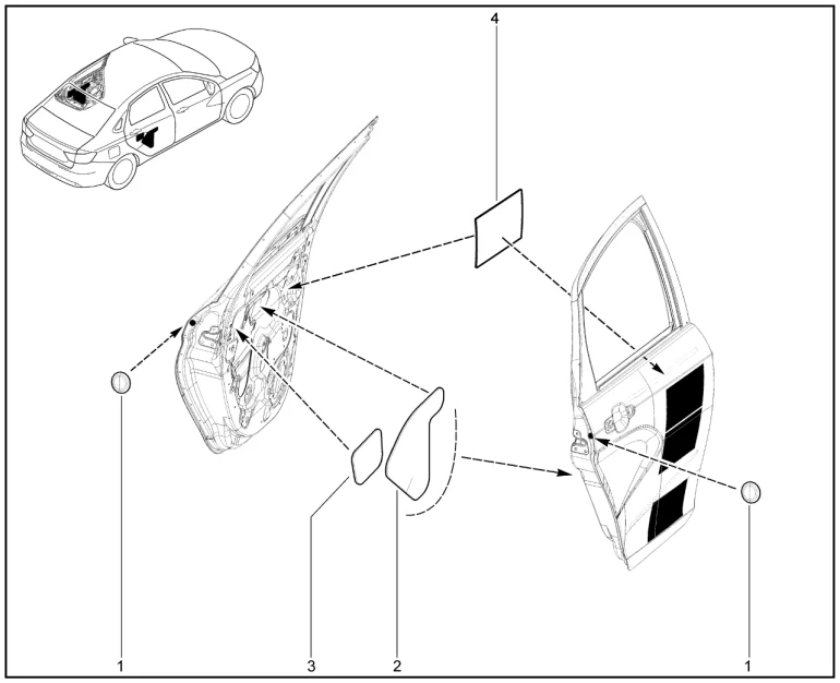Заглушки задних дверей