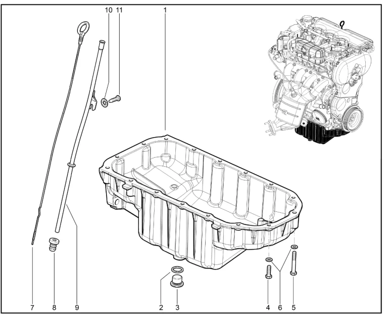 Картер масляный (P4P - 5ст.КПП)