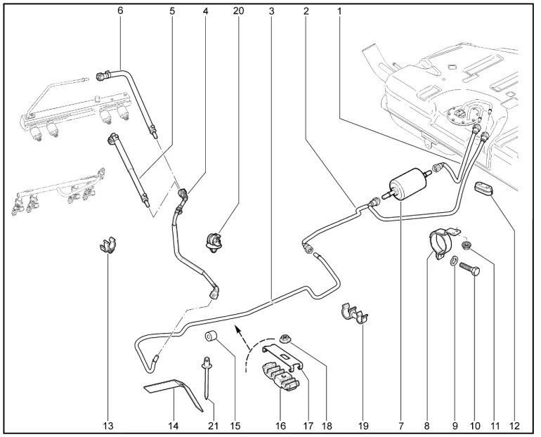 Трубки топливной системы (21214)(Classic)