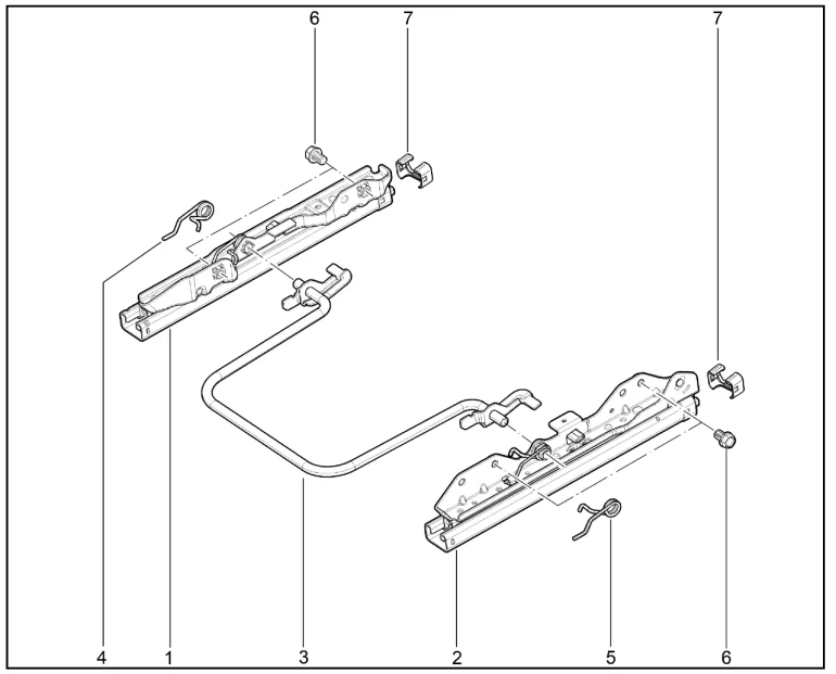 Салазки передних сидений