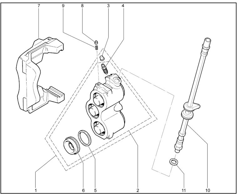 Суппорт тормоза переднего