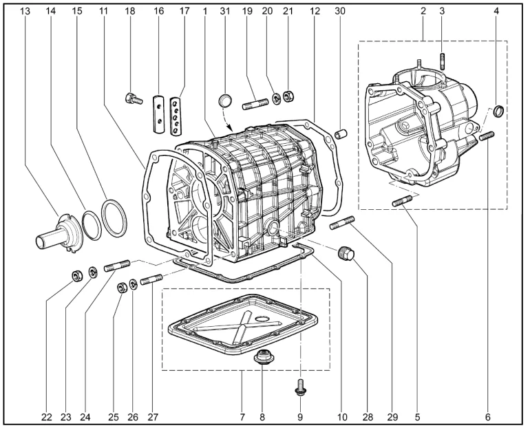 Картер коробки передач