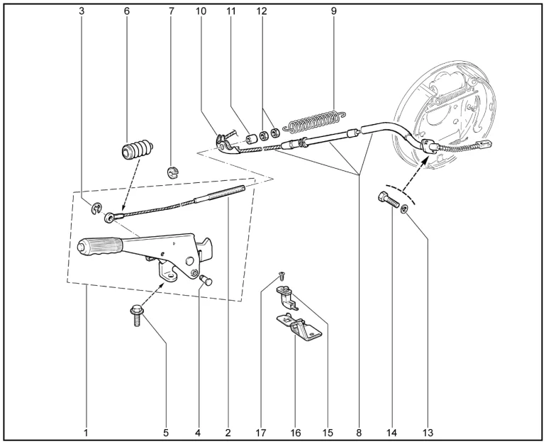Привод стояночного тормоза