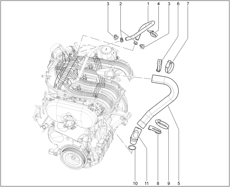 Вентиляция картера (P4P + КПП 5 ст.)