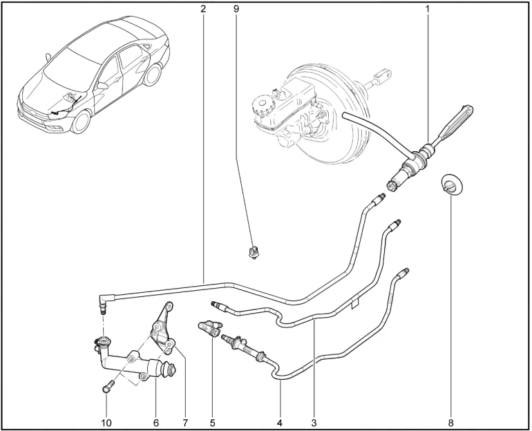 Привод сцепления