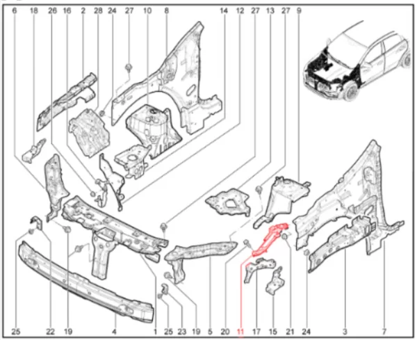 Кронштейн блока управления двигателя для Lada Iskra