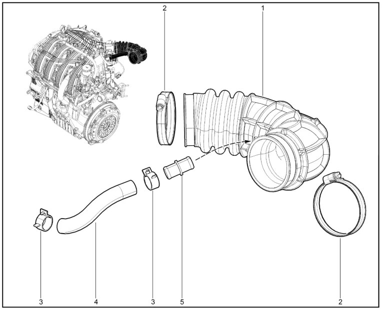 Шланг впускной трубы (SPORT)