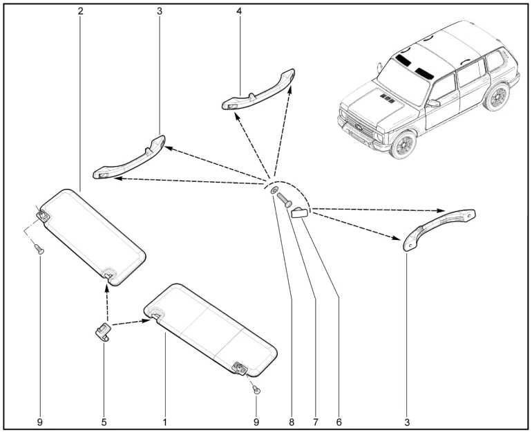 Козырьки, поручни (М6.2)