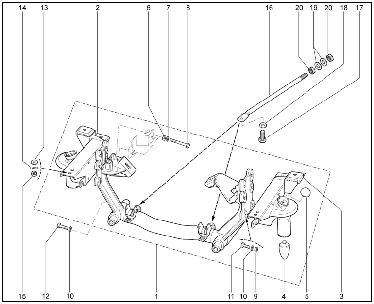 Поперечина передней подвески