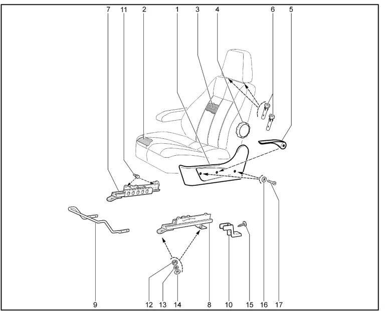 Каркас сиденья водителя (до 21.12.2020)