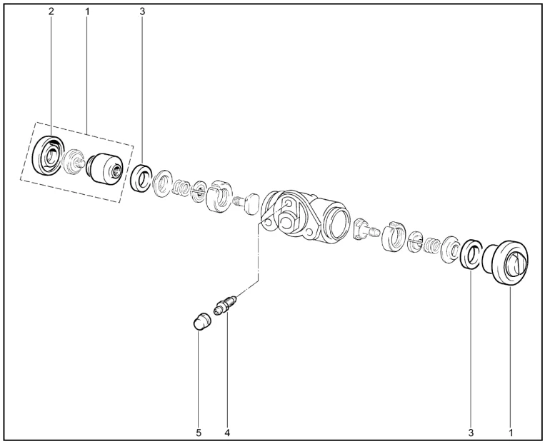 Цилиндр колесный заднего тормоза