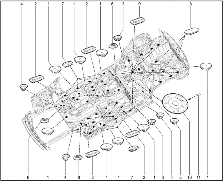 Заглушки пола кузова