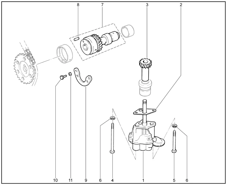 Насос маслянный (дв.1,7л. - P3N)