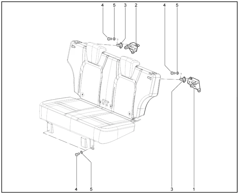 Крепление сидений второго ряда