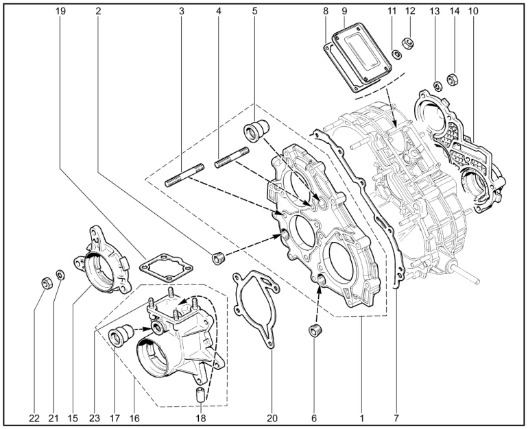 Крышки коробки раздаточной