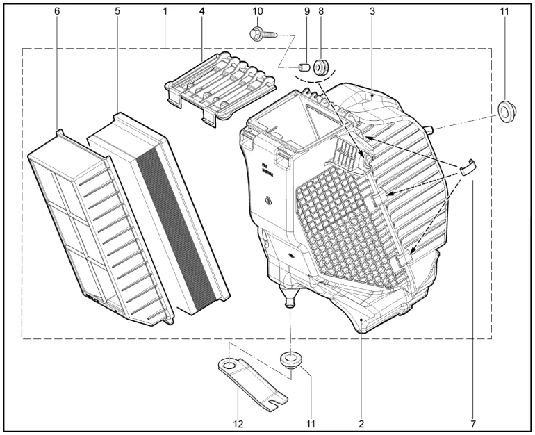 Фильтр воздушный (P3M,P4M,P4P)(с 28.08.2019)