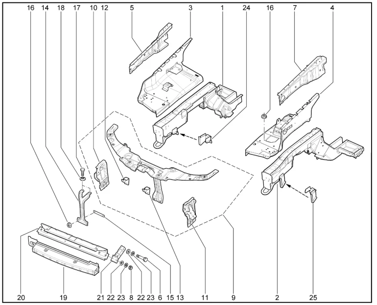 Каркас передка (с 12.2020)