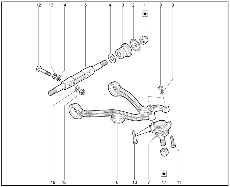 Рычаги передней подвески верхние