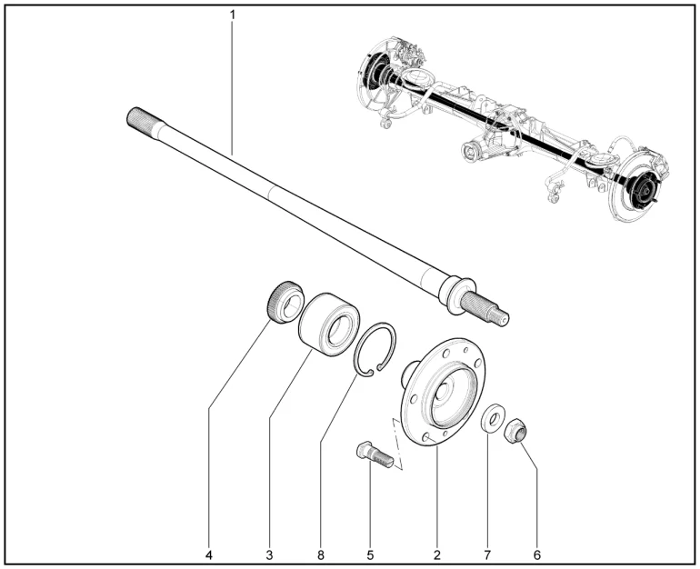 Полуоси заднего моста (Sport)