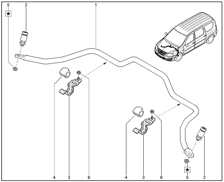 Стабилизатор передний