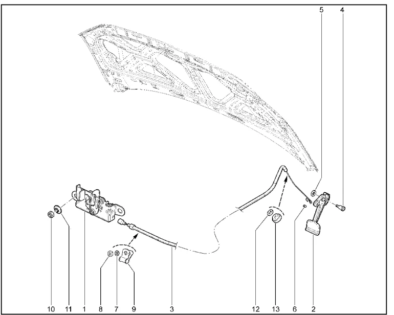 Привод открытия капота до 30.07.2021
