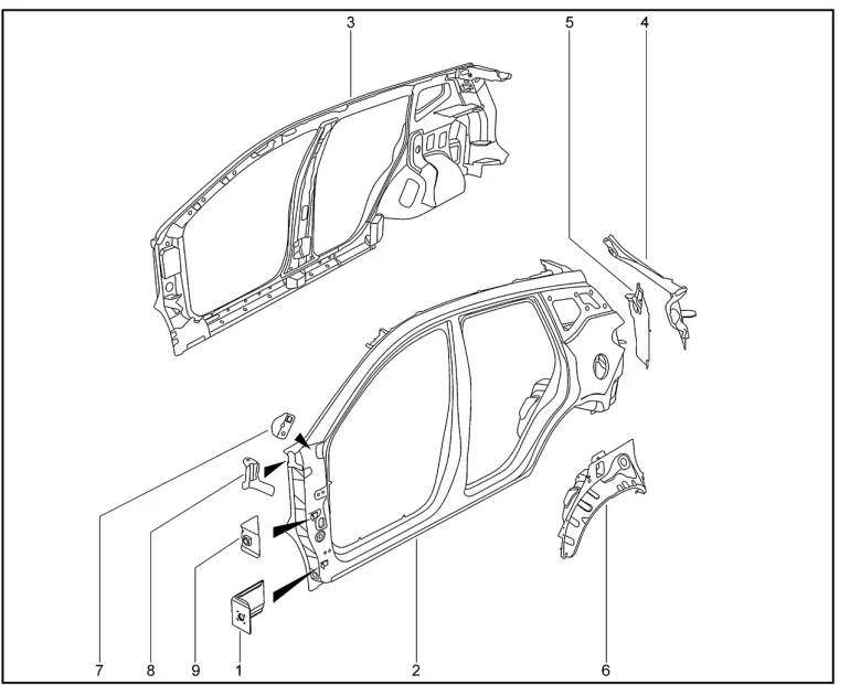 Панели боковины кузова для XCITE X-Cross 7, Chery Tiggo 7 Pro