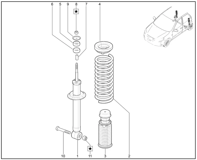 Амортизатор задний