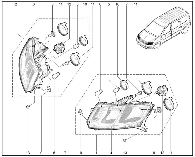 Фары передние (FL)