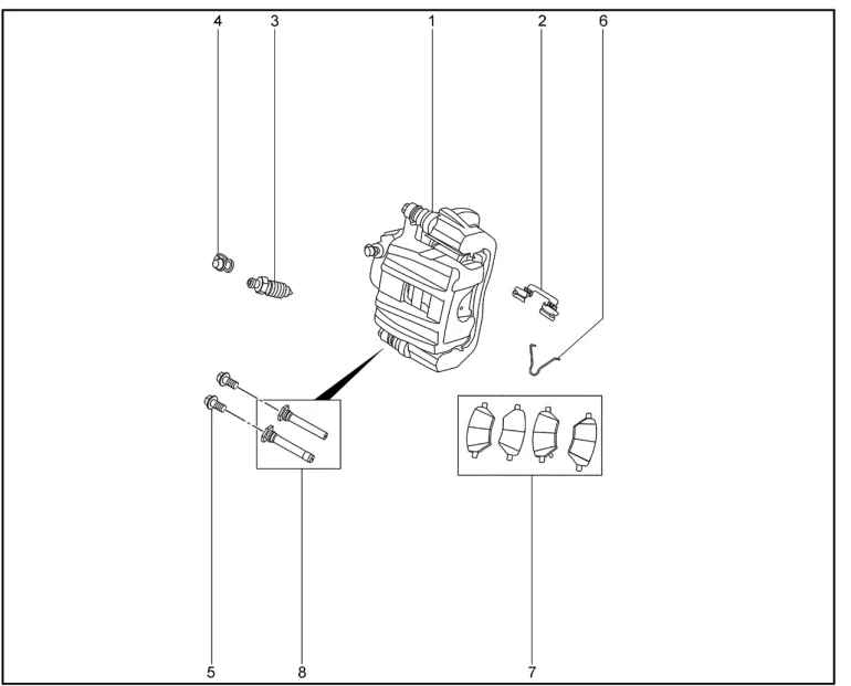 Тормоз передний для XCITE X-Cross 7, Chery Tiggo 7 Pro
