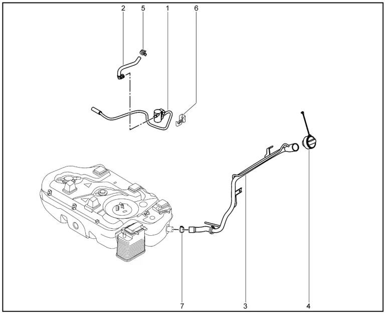Труба наливная (полный привод TR4X4) для XCITE X-Cross 8, Chery Tiggo 8 Pro