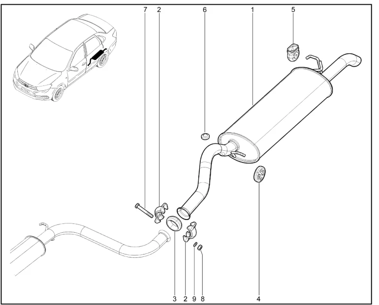 Глушитель основной