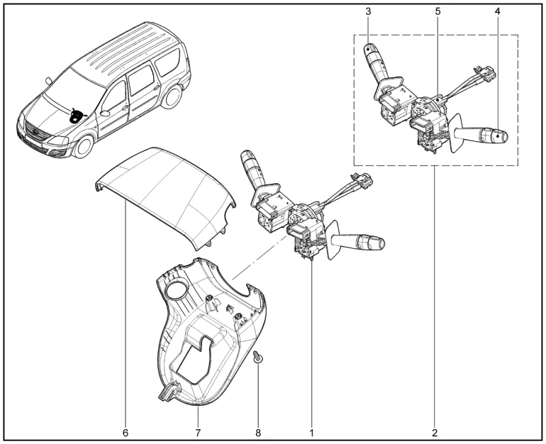 Модуль подрулевых преключателей (FL)