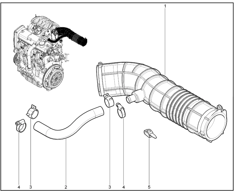 Шланг впускной трубы (P3M,P4M)