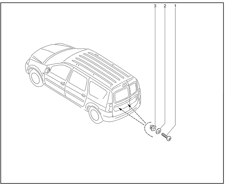 Комплект крепления номерного знака