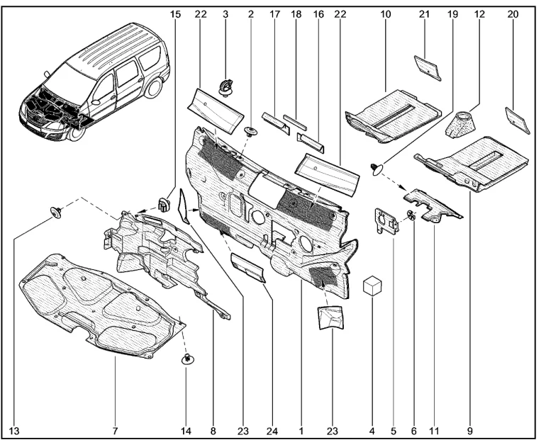 Обивки шумоизоляционные