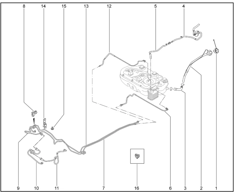 Трубки топливной системы для XCITE X-Cross 7, Chery Tiggo 7 Pro