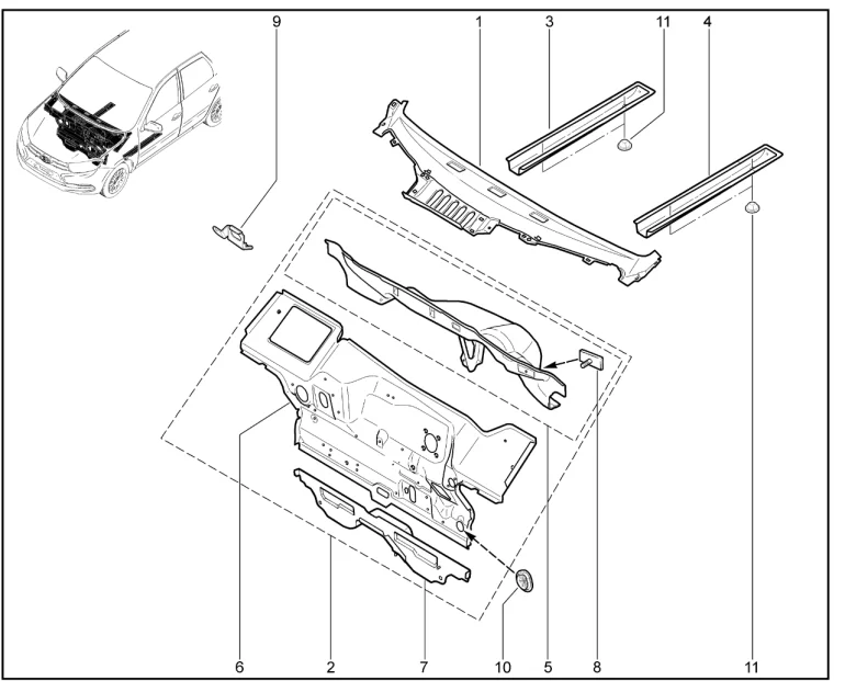 Щиток передка