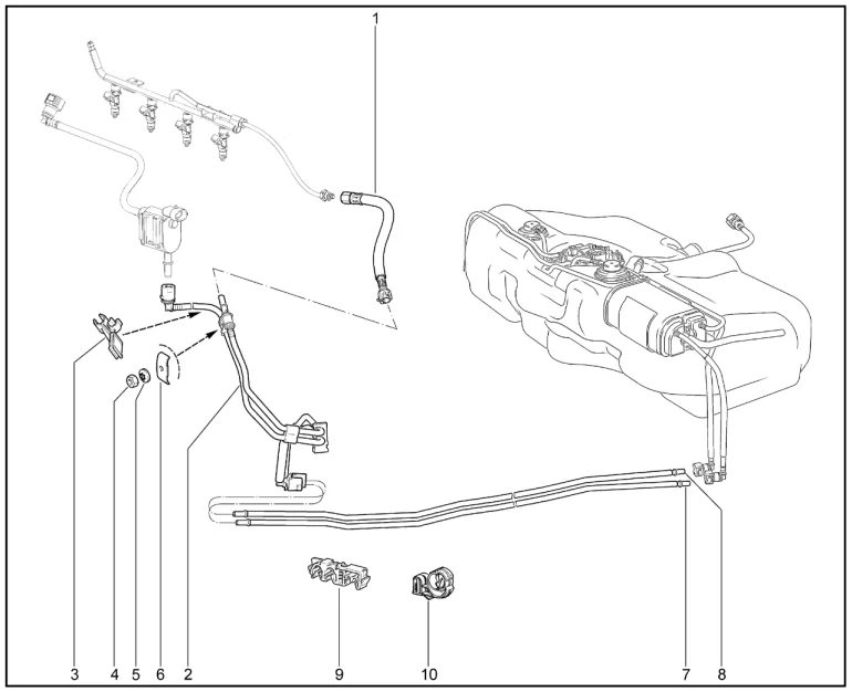 Трубки топливной системы (P4M)