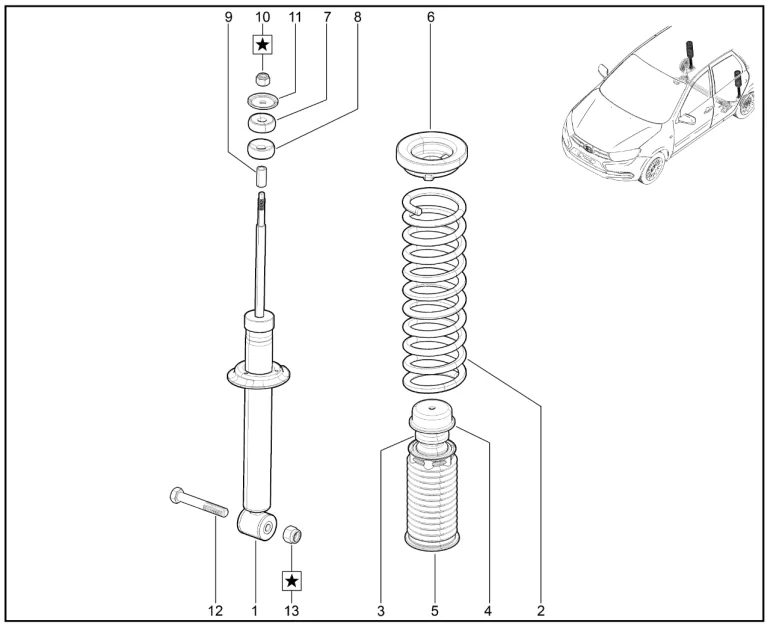 Амортизатор задний (Drive Active)