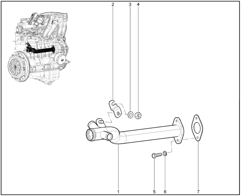 Труба подводящая насоса водяного (дв. 8 кл.)