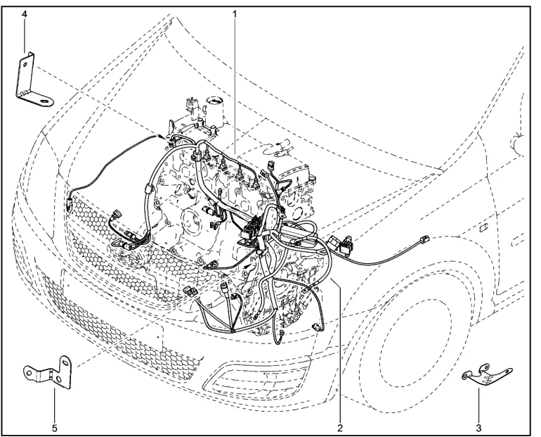 Жгуты проводов двигателя (K7M,K4M)