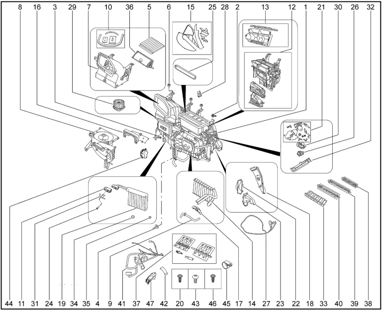 Отопитель в сборе для XCITE X-Cross 7, Chery Tiggo 7 Pro