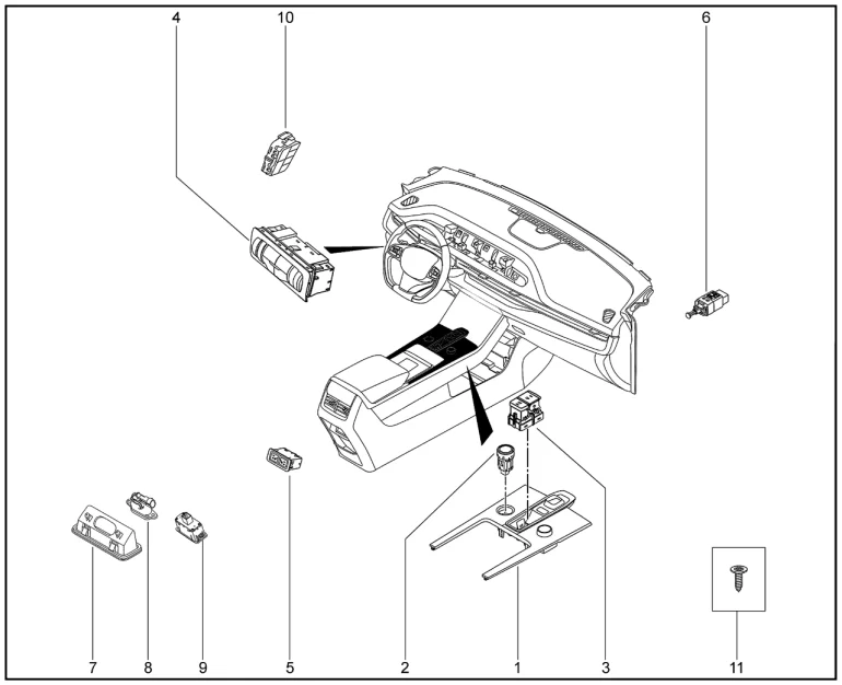 Выключатели, кнопки для XCITE X-Cross 8, Chery Tiggo 8 Pro
