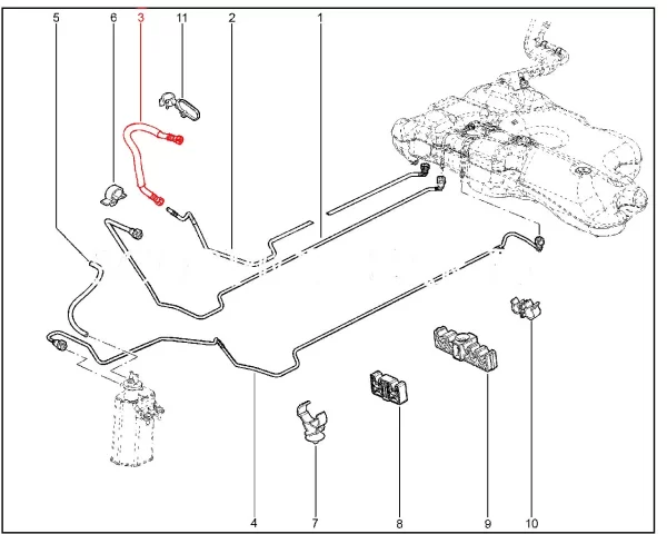 Шланг топливный в сборе (ДВС ВАЗ 8кл) для Lada Largus