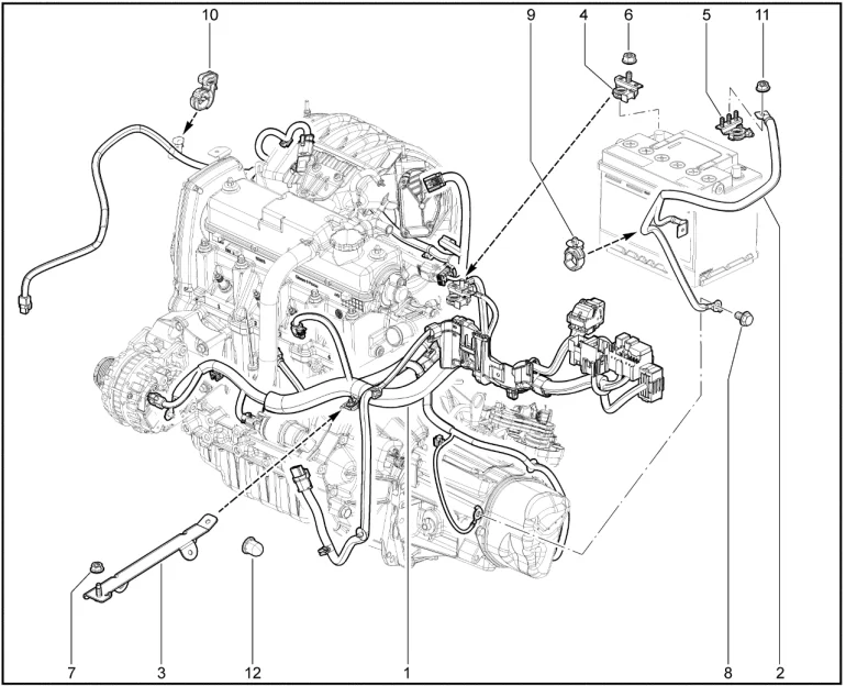Жгуты проводов двигателя (P3M)