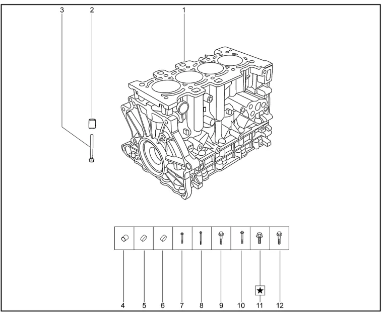 Блок цилиндров для XCITE X-Cross 7, Chery Tiggo 7 Pro