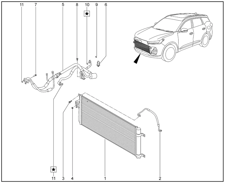Конденсатор для XCITE X-Cross 7, Chery Tiggo 7 Pro