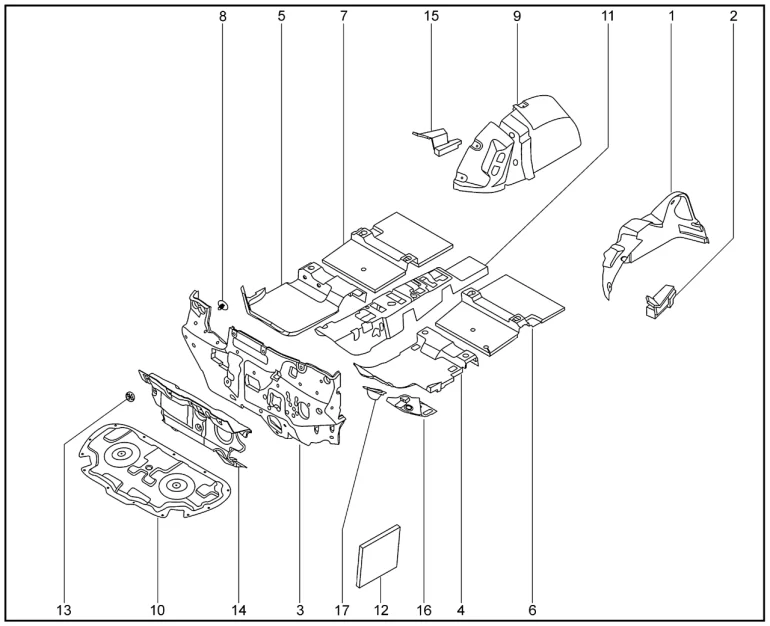 Обивки шумоизоляционные пола и мотора для XCITE X-Cross 7, Chery Tiggo 7 Pro