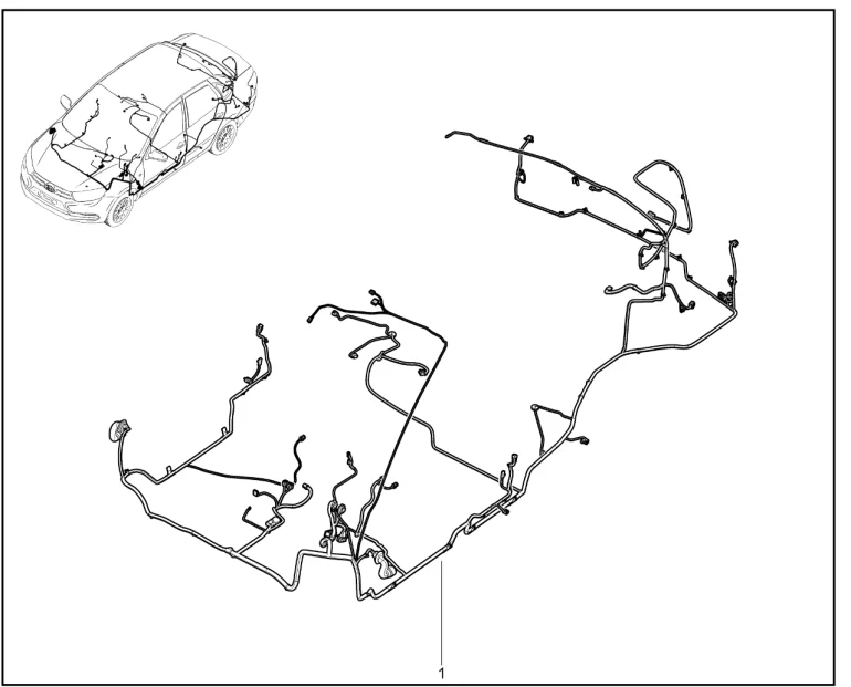 Жгуты проводов задние